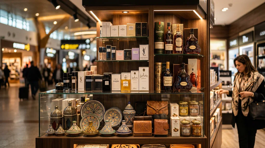 Boutique duty free moderne dans un aéroport