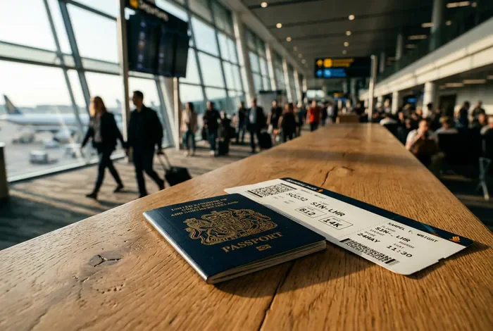 Passeport et carte d'embarquement prêts pour le voyage