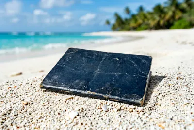 Un passeport posé sur le sable fin des Antilles
