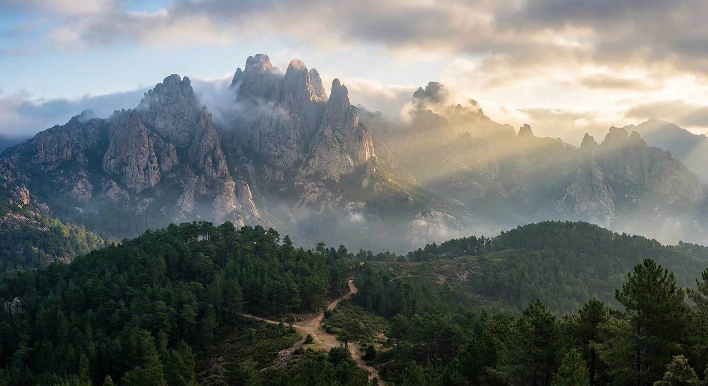 Les aiguilles de Bavella représentant la nature sauvage et montagneuse de l'île