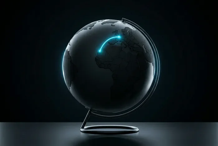 Représentation minimaliste d'une connexion téléphonique entre le Maroc et la France