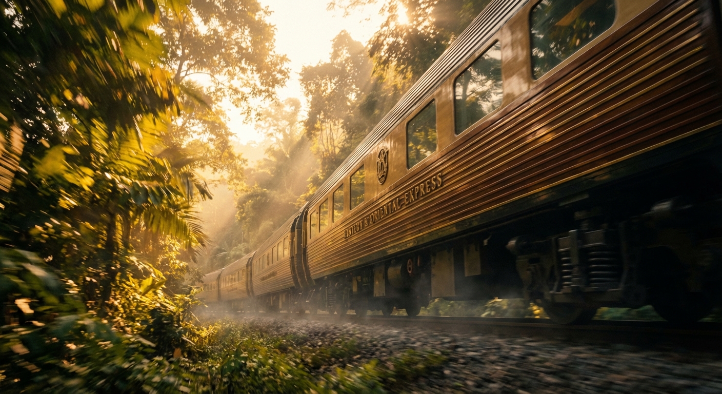 L'aventure en train de Bangkok à Khao Sok Train de nuit traversant la jungle tropicale en direction du sud de la Thaïlande.