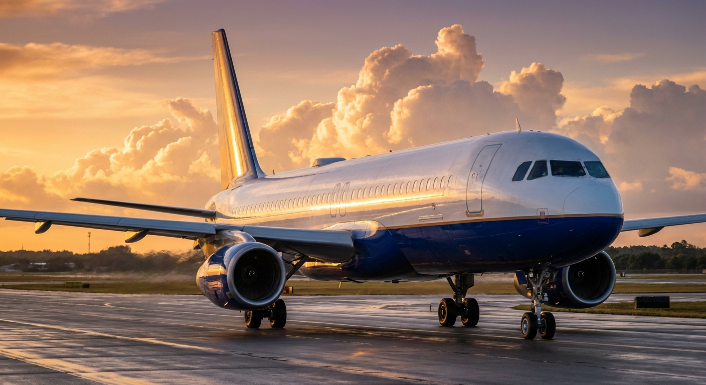 Enregistrement en ligne China Southern Airlines - Guide Complet Un avion de ligne moderne sur le tarmac d'un aéroport international au lever du soleil